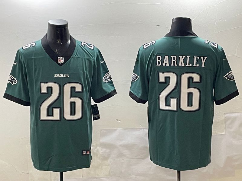 Men Philadelphia Eagles #26 Barkley Green Second generations 2025 Nike Vapor Limited NFL Jersey style 2094->philadelphia eagles->NFL Jersey